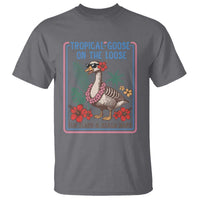 Funny Hawaiian Beach Vacation Graphic T Shirt Tropical Goose On The Loose