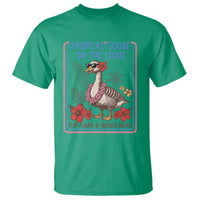 Funny Hawaiian Beach Vacation Graphic T Shirt Tropical Goose On The Loose