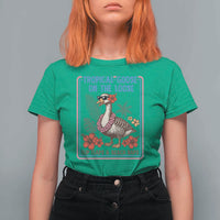Funny Hawaiian Beach Vacation Graphic T Shirt For Women Tropical Goose On The Loose