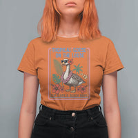Funny Hawaiian Beach Vacation Graphic T Shirt For Women Tropical Goose On The Loose