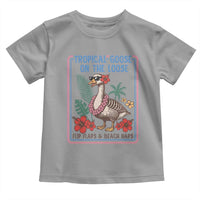 Funny Hawaiian Beach Vacation Graphic Toddler T Shirt Tropical Goose On The Loose