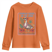 Funny Hawaiian Beach Vacation Graphic Youth Sweatshirt Tropical Goose On The Loose