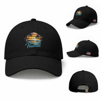 Retro Sunset Palm Tree Hawaii Baseball Cap Tropical Vacation Graphic