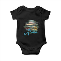 Vintage Hawaii Hibiscus Floral Baby Onesie Tropical Beach Vacation Graphic