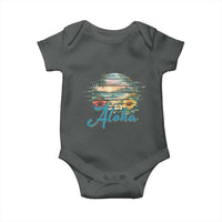 Vintage Hawaii Hibiscus Floral Baby Onesie Tropical Beach Vacation Graphic