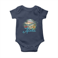 Vintage Hawaii Hibiscus Floral Baby Onesie Tropical Beach Vacation Graphic