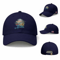 Vintage Hawaii Hibiscus Floral Baseball Cap Tropical Beach Vacation Graphic