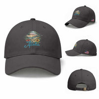 Vintage Hawaii Hibiscus Floral Baseball Cap Tropical Beach Vacation Graphic