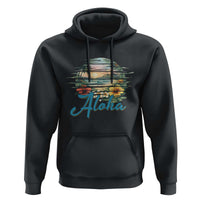 Vintage Hawaii Hibiscus Floral Hoodie Tropical Beach Vacation Graphic