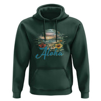 Vintage Hawaii Hibiscus Floral Hoodie Tropical Beach Vacation Graphic
