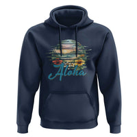 Vintage Hawaii Hibiscus Floral Hoodie Tropical Beach Vacation Graphic