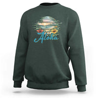 Vintage Hawaii Hibiscus Floral Sweatshirt Tropical Beach Vacation Graphic