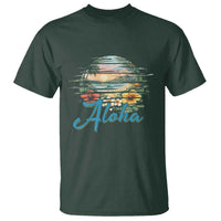 Vintage Hawaii Hibiscus Floral T Shirt Tropical Beach Vacation Graphic