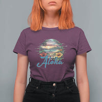 Vintage Hawaii Hibiscus Floral T Shirt For Women Tropical Beach Vacation Graphic