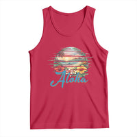 Vintage Hawaii Hibiscus Floral Tank Top Tropical Beach Vacation Graphic