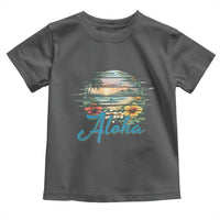 Vintage Hawaii Hibiscus Floral Toddler T Shirt Tropical Beach Vacation Graphic