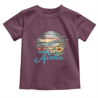 Vintage Hawaii Hibiscus Floral Toddler T Shirt Tropical Beach Vacation Graphic