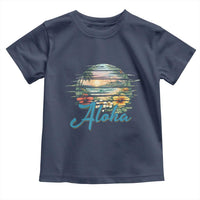Vintage Hawaii Hibiscus Floral Toddler T Shirt Tropical Beach Vacation Graphic