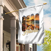 Vintage Hawaii Beach Travel Garden Flag Sunset Ocean Landscape