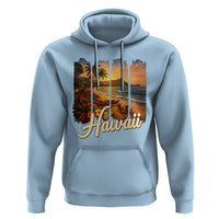 Vintage Hawaii Beach Travel Hoodie Sunset Ocean Landscape