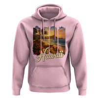 Vintage Hawaii Beach Travel Hoodie Sunset Ocean Landscape
