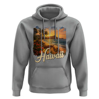 Vintage Hawaii Beach Travel Hoodie Sunset Ocean Landscape