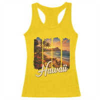 Vintage Hawaii Beach Travel Racerback Tank Top Sunset Ocean Landscape