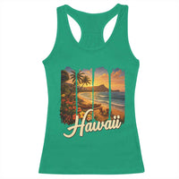 Vintage Hawaii Beach Travel Racerback Tank Top Sunset Ocean Landscape