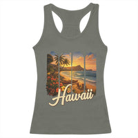Vintage Hawaii Beach Travel Racerback Tank Top Sunset Ocean Landscape