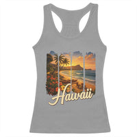 Vintage Hawaii Beach Travel Racerback Tank Top Sunset Ocean Landscape