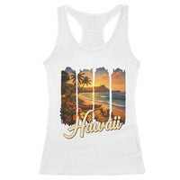 Vintage Hawaii Beach Travel Racerback Tank Top Sunset Ocean Landscape