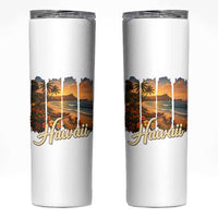 Vintage Hawaii Beach Travel Skinny Tumbler Sunset Ocean Landscape