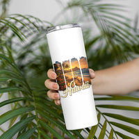 Vintage Hawaii Beach Travel Skinny Tumbler Sunset Ocean Landscape