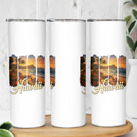 Vintage Hawaii Beach Travel Skinny Tumbler Sunset Ocean Landscape