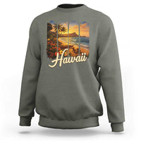 Vintage Hawaii Beach Travel Sweatshirt Sunset Ocean Landscape