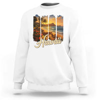 Vintage Hawaii Beach Travel Sweatshirt Sunset Ocean Landscape
