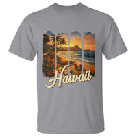 Vintage Hawaii Beach Travel T Shirt Sunset Ocean Landscape