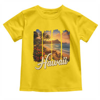 Vintage Hawaii Beach Travel Toddler T Shirt Sunset Ocean Landscape
