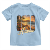 Vintage Hawaii Beach Travel Toddler T Shirt Sunset Ocean Landscape