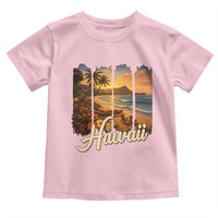 Vintage Hawaii Beach Travel Toddler T Shirt Sunset Ocean Landscape