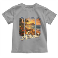 Vintage Hawaii Beach Travel Toddler T Shirt Sunset Ocean Landscape