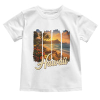 Vintage Hawaii Beach Travel Toddler T Shirt Sunset Ocean Landscape