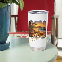 Vintage Hawaii Beach Travel Tumbler Cup Sunset Ocean Landscape