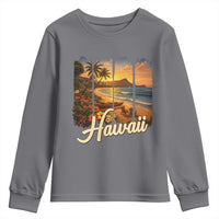 Vintage Hawaii Beach Travel Youth Sweatshirt Sunset Ocean Landscape