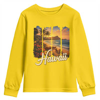 Vintage Hawaii Beach Travel Youth Sweatshirt Sunset Ocean Landscape