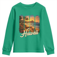Vintage Hawaii Beach Travel Youth Sweatshirt Sunset Ocean Landscape