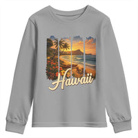 Vintage Hawaii Beach Travel Youth Sweatshirt Sunset Ocean Landscape