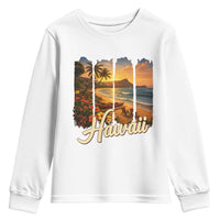 Vintage Hawaii Beach Travel Youth Sweatshirt Sunset Ocean Landscape
