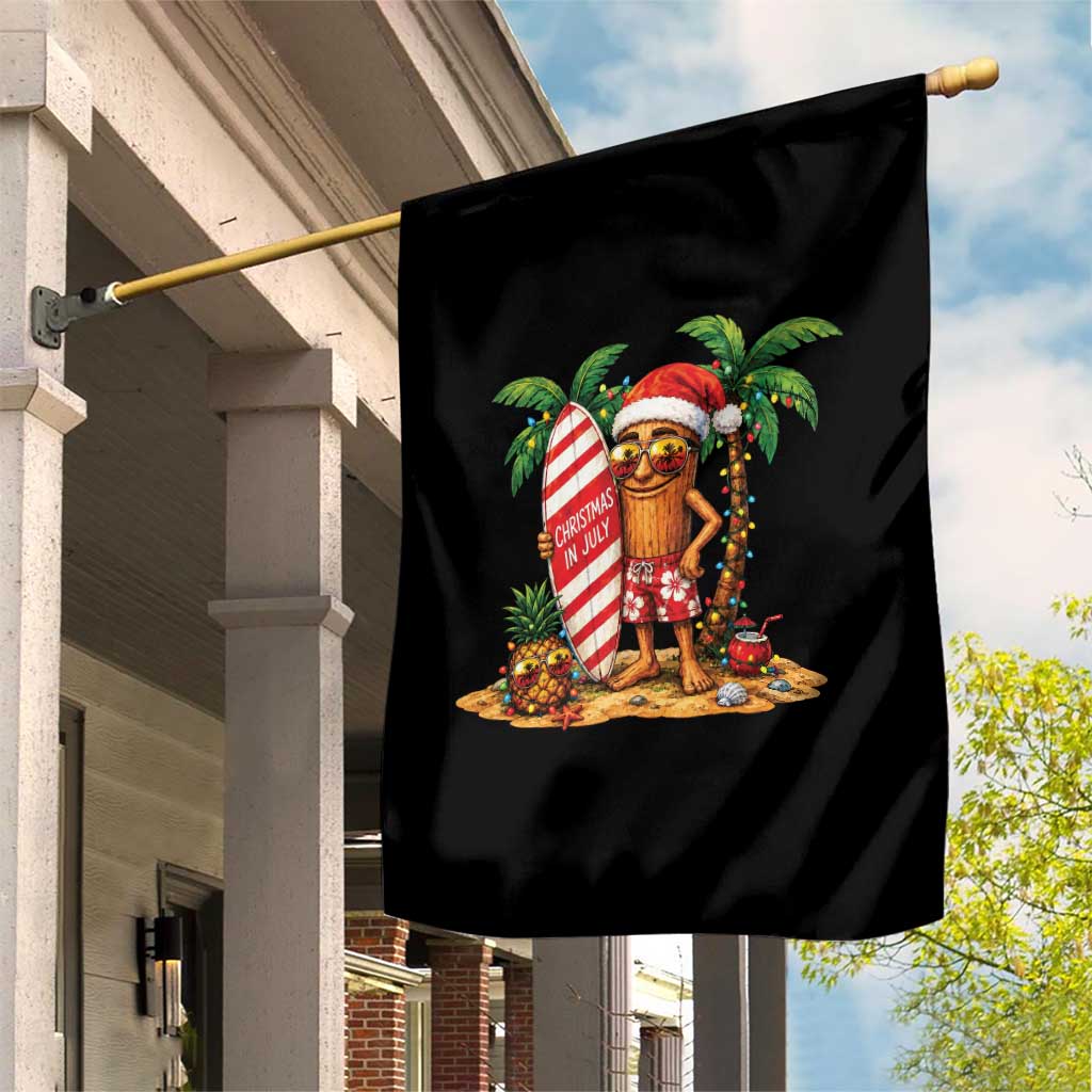 Funny Tung Tung Sahur Christmas In July Garden Flag Beach Party Vacation