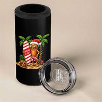 Funny Tung Tung Sahur Christmas In July 4 in 1 Can Cooler Tumbler Beach Party Vacation